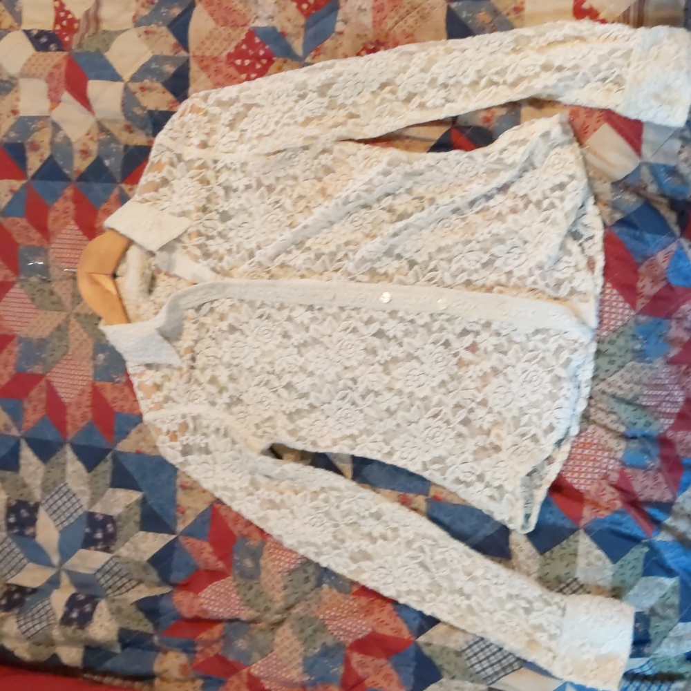 Vintage Lucky Brand sheer button down